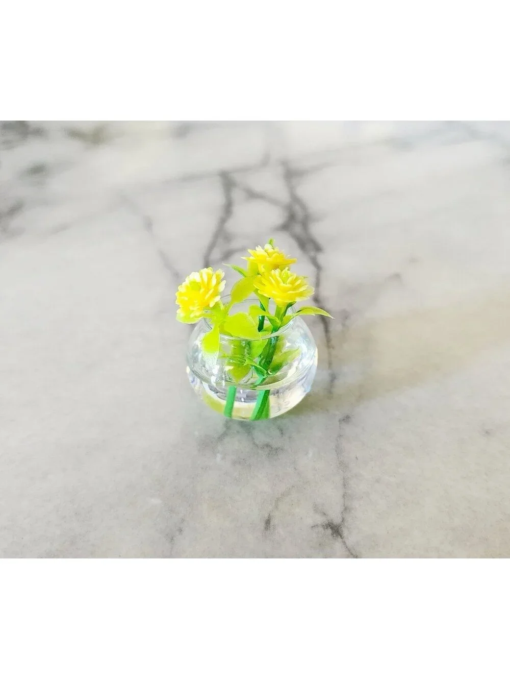 Miniature Dollhouse Plant Yellow Flowers